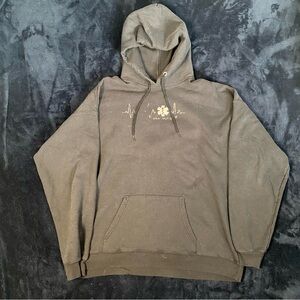 Men's Black Hoodie with white heartbeat print